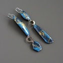 Asymetryczne kolczyki z kolekcji WODA, technika autorska